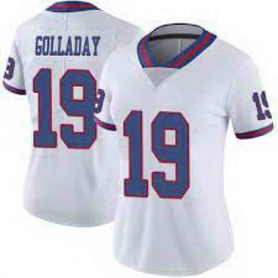 Women Nike New York Giants #19 Kenny Golladay White Blue Stitched NFL Vapor Untouchable Limited Jersey->women nfl jersey->Women Jersey