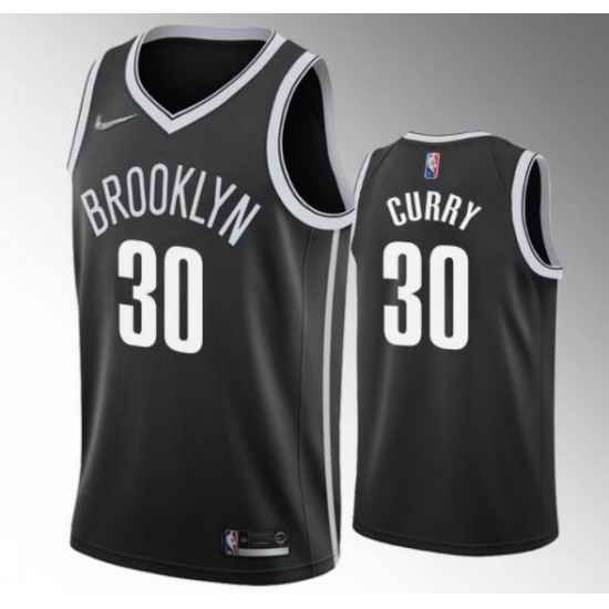 Men Nike Brooklyn Nets Seth Curry #30 Black Stitched Swingman Jersey->denver nuggets->NBA Jersey