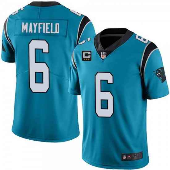 Men Carolina Panthers 2022 #6 Baker Mayfield Blue With 3-star C Patch Vapor Untouchable Limited Stitched Jersey->carolina panthers->NFL Jersey