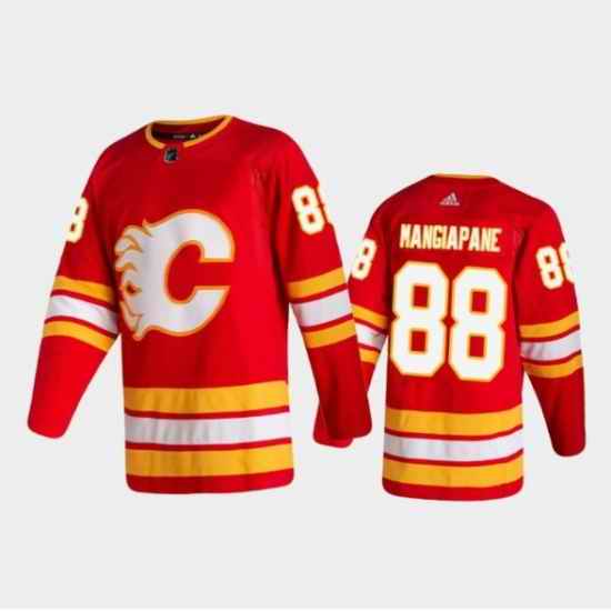 Men Calgary Flames #88 Andrew Mangiapane Red Stitched Jersey->ottawa senators->NHL Jersey