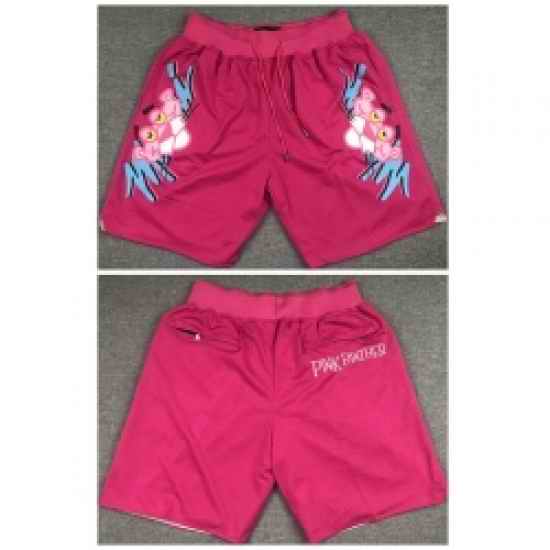 Men Miami Heat Pink Pink Panther Shorts Run Small->nba shorts->NBA Jersey