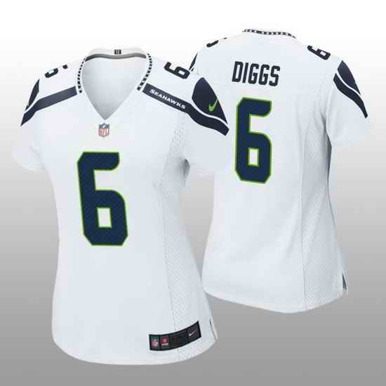 Women Seattle Seahawks Quandre Diggs #6 White Vapor Limited NFL Jersey->women nfl jersey->Women Jersey