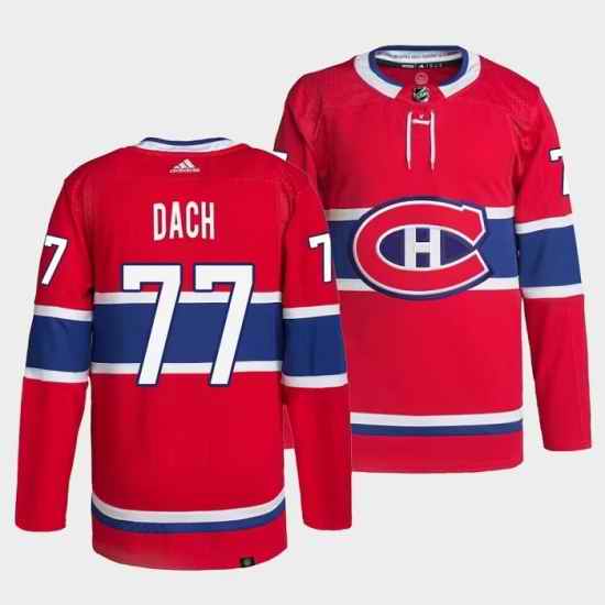 Men Montreal Canadiens #77 Kirby Dach Red Stitched Jersey->edmonton oilers->NHL Jersey