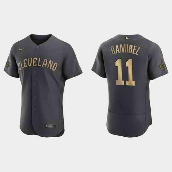 Men Jose Ramirez Guardians 2022 Mlb All Star Game Authentic Charcoal Jersey->2022 all star->MLB Jersey