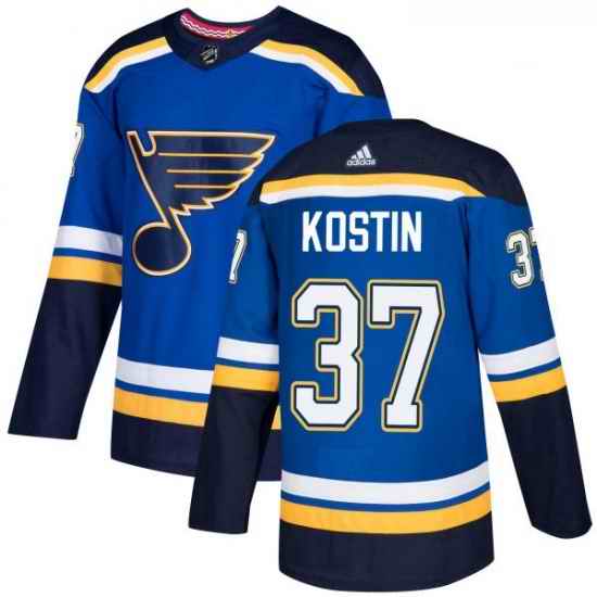 Youth Adidas St Louis Blues #37 Klim Kostin Authentic Royal Blue Home NHL Jersey->youth nhl jersey->Youth Jersey