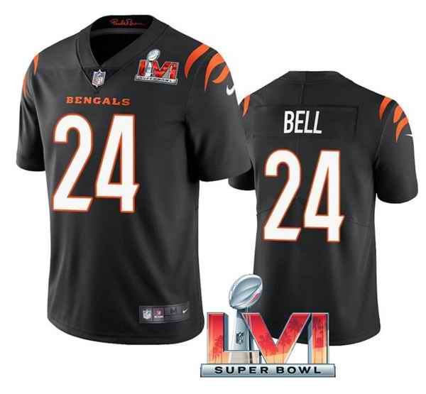 Nike Bengals #24 Vonn Bell Black 2022 Super Bowl LVI Vapor Limited Jersey->cincinnati bengals->NFL Jersey