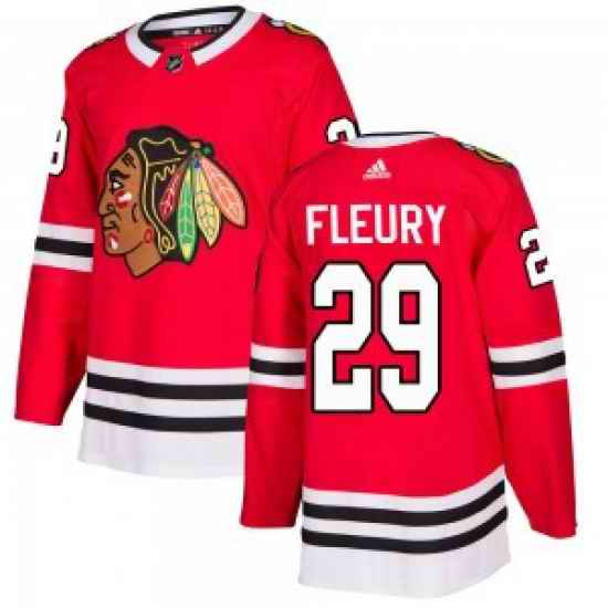 Men Chicago Blackhawks #29 Marc Andre Fleury Red Hockey Jersey->detroit red wings->NHL Jersey
