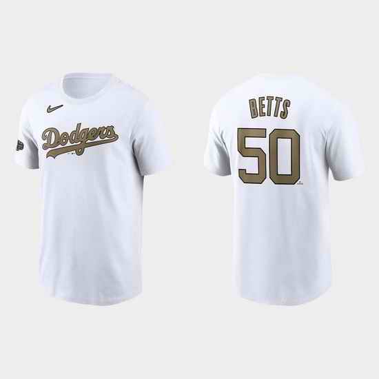 Men Los Angeles Dodgers Mookie Betts White 2022 Mlb All Star Game Name Number White T Shirt->2022 all star->MLB Jersey