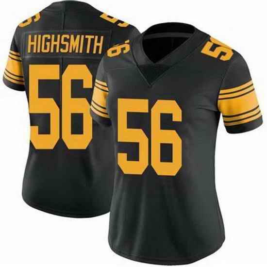 Women Pittsburgh Steelers #56 Alex Highsmith Rush NFL Stitched Jersey->women nfl jersey->Women Jersey