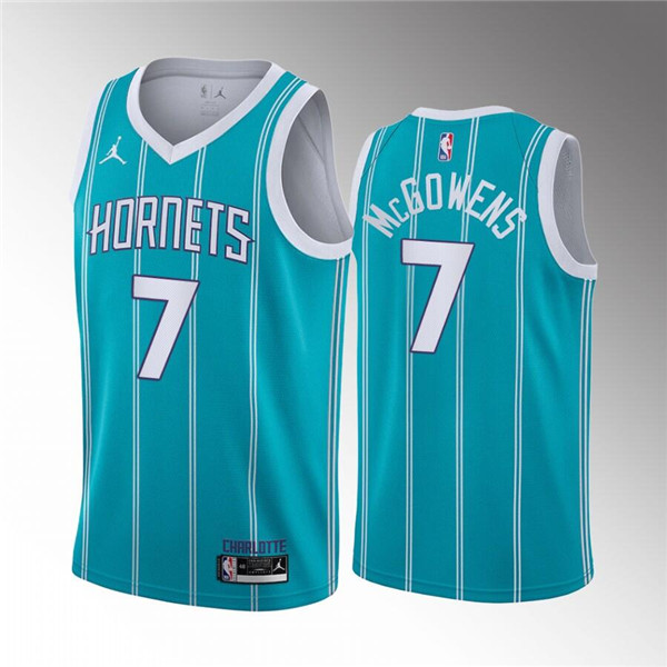 Men's Charlotte Hornets #7 Bryce McGowens 2022 Draft Stitched Basketball Jersey->charlotte hornets->NBA Jersey
