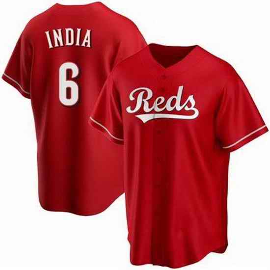 Men Cincinnati Reds #6 Jonathan India Red Cool Base Stitched Jersey->cincinnati reds->MLB Jersey