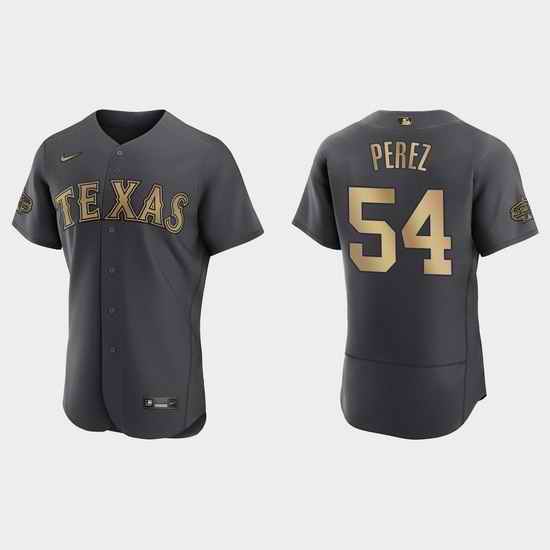 Men Martin Perez Texas Rangers 2022 Mlb All Star Game Authentic Charcoal Jersey->2022 all star->MLB Jersey