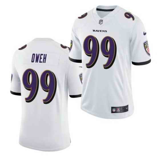 Men Baltimore Ravens #99 Odafe Oweh White 2021 Limited Football Jersey->baltimore ravens->NFL Jersey