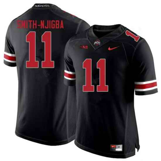 Men's Ohio State Buckeyes #11 Jaxon Smith-Njigba Blackout NCAA Nike College Football Jersey->alabama crimson tide->NCAA Jersey