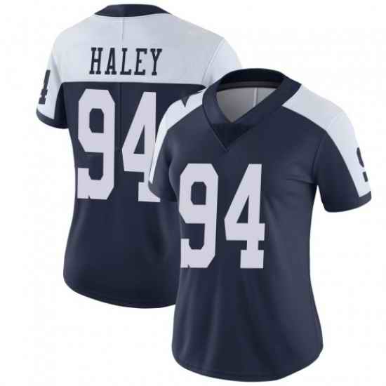 Women Nike Dallas Cowboys #94 Charles Harley Thanksgiven Stitched NFL Jersey->women nfl jersey->Women Jersey