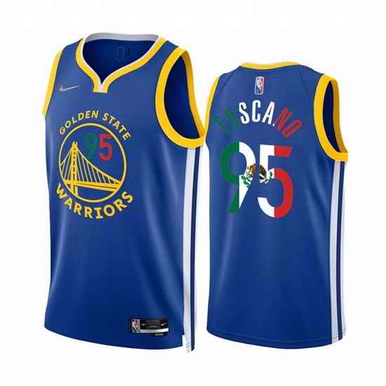 Men Golden State Warriors #95 Juan Toscano Anderson 2022 Royal Special Mexico Icon Edition Stitched Jersey->golden state warriors->NBA Jersey