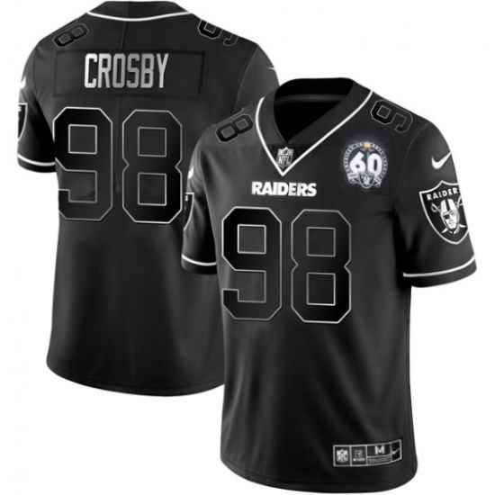 Men Las Vegas Raiders #98 Maxx Crosby Black Shadow Vapor Limited Stitched Jersey->las vegas raiders->NFL Jersey