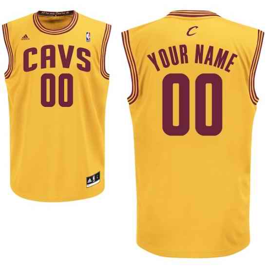 Men Women Youth Toddler Cleveland Cavaliers Yellow Custom Adidas NBA Stitched Jersey->customized nba jersey->Custom Jersey