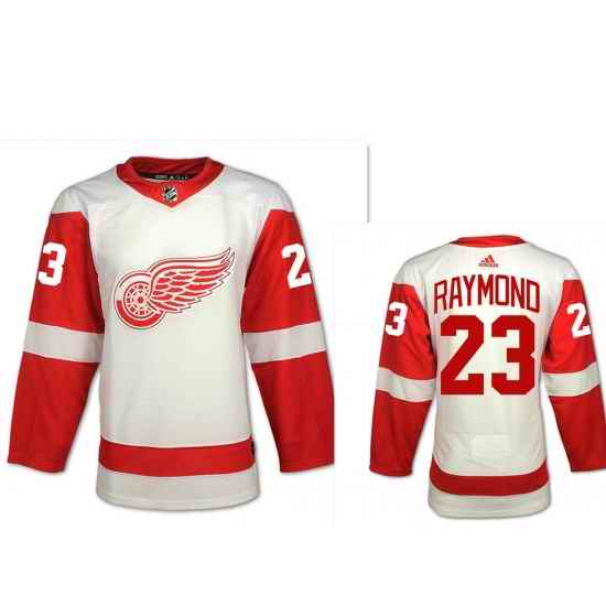 Men Adidas Detroit Red Wings #23 Lucas Raymond White Road Authentic NHL Jersey->anaheim ducks->NHL Jersey