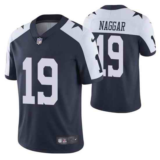 Men Dallas Cowboys #19 Chris Naggar Navy White Vapor Limited Stitched Jersey->dallas cowboys->NFL Jersey