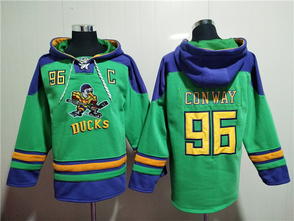 Men's Anaheim Ducks #96 Charlie Conway Green Ageless Must-Have Lace-Up Pullover Hoodie->new jersey devils->NHL Jersey