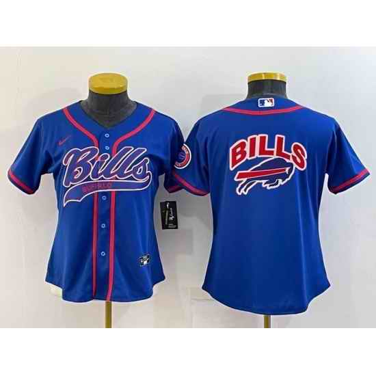 Women Buffalo Bills Royal Team Big Logo With Patch Cool Base Stitched Baseball Jersey->tennessee titans->NFL Jersey