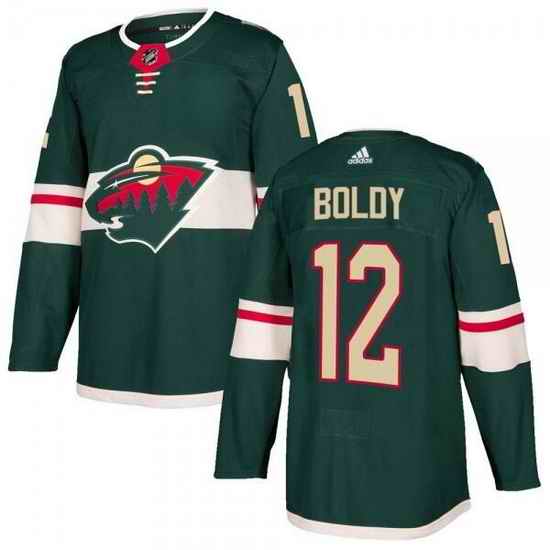 Men Minnesota Wild #12 Matt Boldy Green Stitched Jerse->montreal canadiens->NHL Jersey