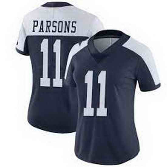 Women's Dallas Cowboys Nike Micah Parsons #11 Thanksgivens Blue Jersey->women nfl jersey->Women Jersey