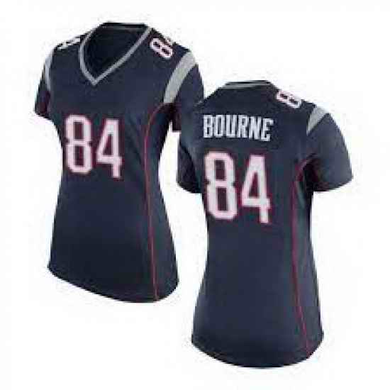 Women New England Patriots Kendrick Bourne #84 Blue Vapor Limited Jersey->women nfl jersey->Women Jersey