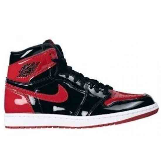 Men Air Jordan #1 Retro High OG Patent Black Red Shoes->north carolina tar heels->NCAA Jersey