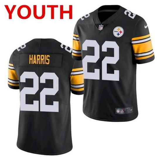 Youth pittsburgh steelers #22 najee harris black 2021 limited football jersey->youth nfl jersey->Youth Jersey