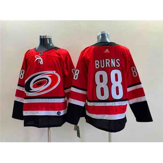 Men Carolina Hurricanes #88 Brent Burns Red Stitched Jersey->montreal canadiens->NHL Jersey