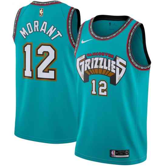 Men's Memphis Grizzlies #12 Ja Morant Green Nike 2019 ABA Hardwood Classics Green Throwback Swingman Jersey->oklahoma city thunder->NBA Jersey