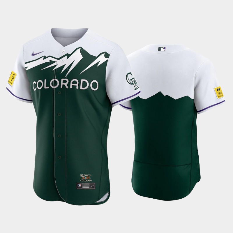 Men's Colorado Rockies Blank 2022 Green City Connect Flex Base Stitched Jersey->houston astros->MLB Jersey