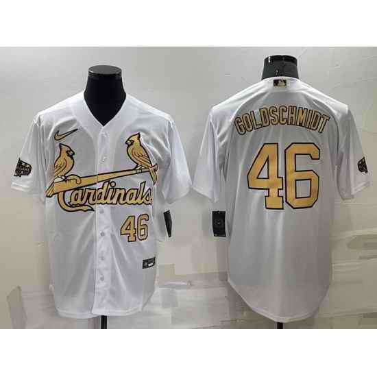 Men St  Louis St.Louis Cardinals #46 Paul Goldschmidt 2022 All Star White Cool Base Stitched Baseball Jersey->2022 all star->MLB Jersey