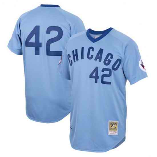Men Chicago Cubs 42 Bruce Sutter Blue Road 1976 Mitchell  #26 Ness Stitched Jerse->detroit tigers->MLB Jersey