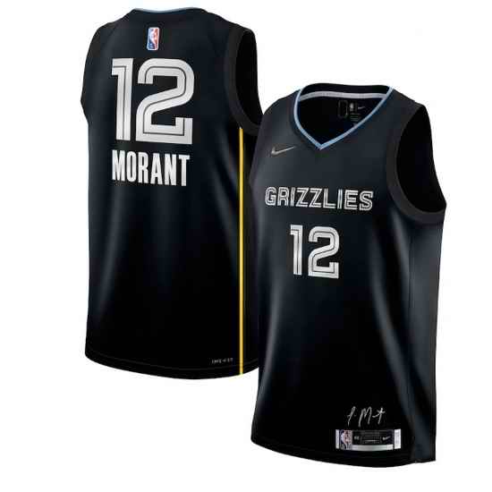 Men Memphis Grizzlies #12 Ja Morant 75th Anniversary Select Series Rookie Of The Year Swingman Stitched Jersey->memphis grizzlies->NBA Jersey