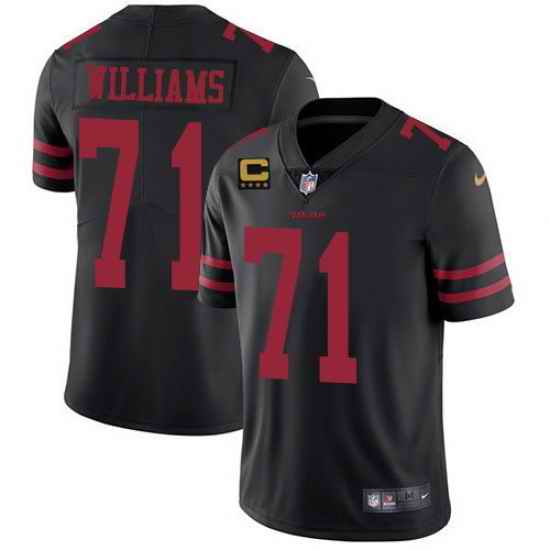 Men San Francisco 49ers #71 Trent Williams Black With C Patch Vapor Untouchable Limited Stitched Football Jersey->seattle seahawks->NFL Jersey