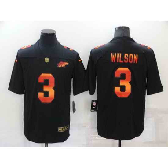 Men Denver Broncos #3 Russell Wilson Black Fashion Limited Stitched jersey->las vegas raiders->NFL Jersey