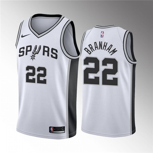 Men' San Antonio Spurs #22 Malaki Branham White Association Edition Stitched Jersey->toronto raptors->NBA Jersey