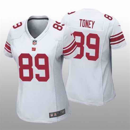 Women Nike New York Giants #89 Kadarius Toney White Vapor Untouchable Limited Jersey->women nfl jersey->Women Jersey