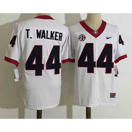 Men Georgia Bulldogs #44 Travon Walker White College Football Jersey->women nba jersey->Women Jersey