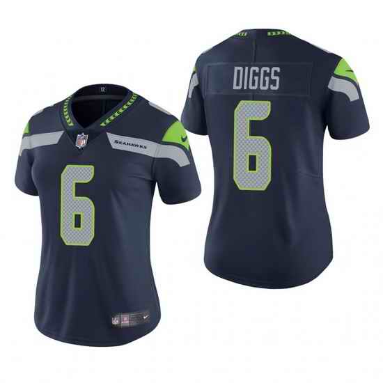 Women Seattle Seahawks Quandre Diggs #6 Green Vapor Limited NFL Jersey->women nfl jersey->Women Jersey