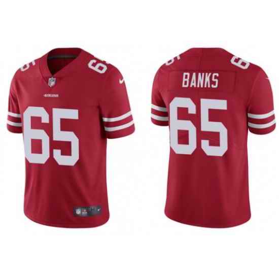 Nike San Francisco 49ers #65 Aaron Banks Red Vapor Untouchable Limited Jersey->las vegas raiders->NFL Jersey