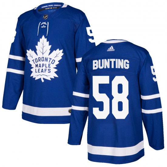 Men's Toronto Maple Leafs #58 Michael Bunting Blue Stitched Jersey->edmonton oilers->NHL Jersey