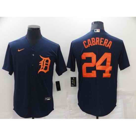 Men Detroit Tigers #24 Miguel Cabrera Navy Cool Base Stitched Jerse->colorado rockies->MLB Jersey