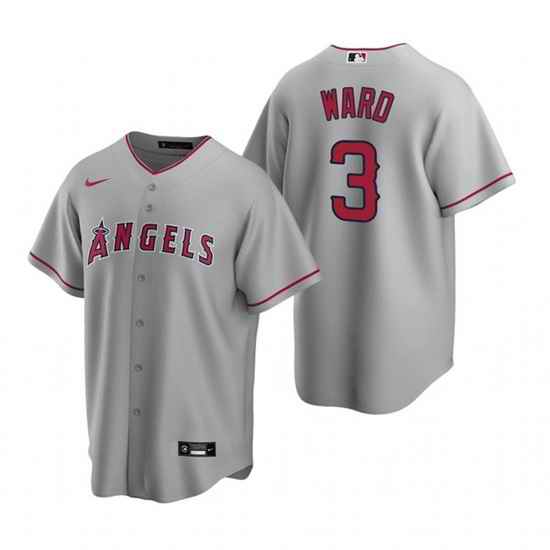 Men Los Angeles Angels #3 Waylor Ward Grey Cool Base Stitched Jerse->kansas city royals->MLB Jersey