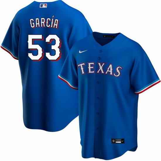Men Texas Rangers #53 Adolis Garcia Blue Cool Base Stitched Baseball jersey->toronto blue jays->MLB Jersey
