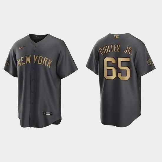 Men Nestor Cortes Jr. New York Yankees 2022 Mlb All Star Game Charcoal  Jersey->2022 all star->MLB Jersey