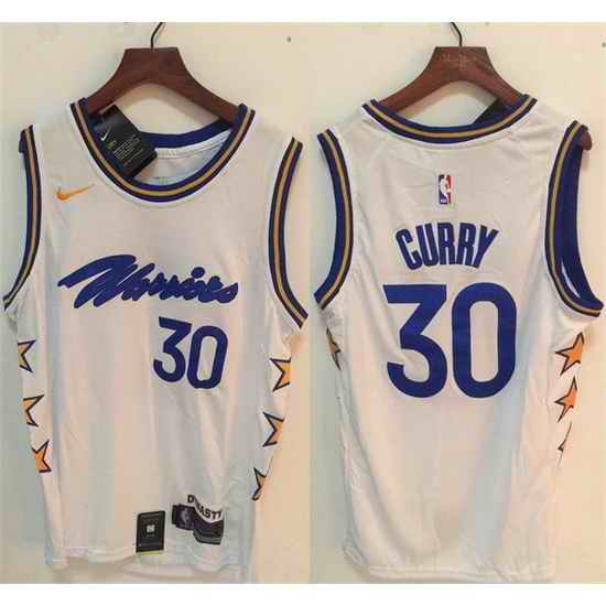 Men Golden State Warriors #30 Stephen Curry White Stitched Jersey->golden state warriors->NBA Jersey